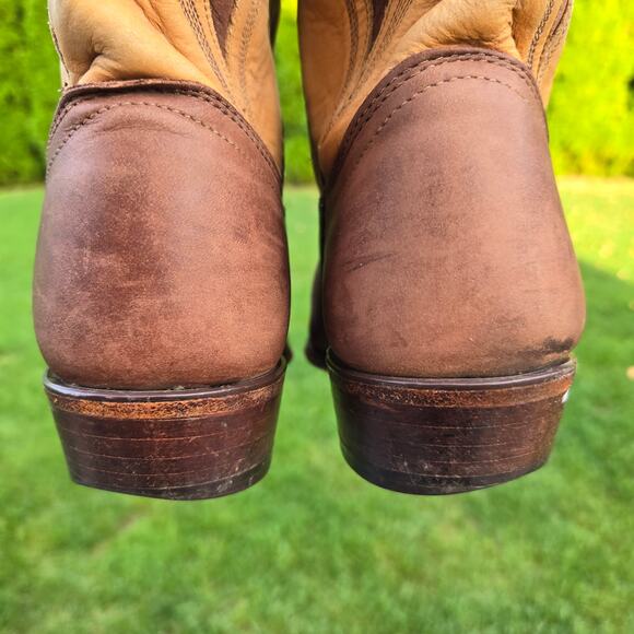 Dan Post Womens Boots Two-Tone Leather Suede Size 8M Western Pointed Toe *read* - Picture 14 of 15